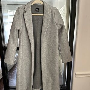 Zara Heather Grey Long Coat